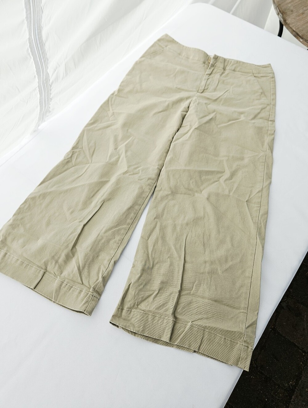 Merona Light Khaki Wide-Leg Chinos